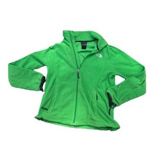 The North Face Neon Green Sherpa Lined Full Zip Coat